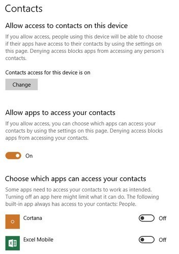 صورة لـ 18 من إعدادات الخصوصية التي يجب أن تنظر فيها في Windows 10 | windows-privacy-settings-contacts-DzTechs