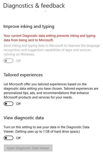 صورة لـ 18 من إعدادات الخصوصية التي يجب أن تنظر فيها في Windows 10 | windows-privacy-settings-diagnostics-feedback-DzTechs
