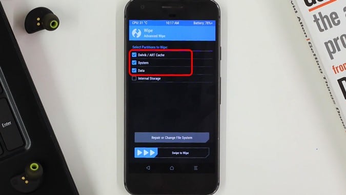 صورة لـ كيفية إزالة جميع تطبيقات Google تماما من نظام Android | wipe_all_data-DzTechs