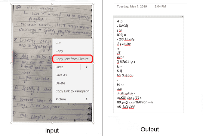 صورة لـ أفضل التطبيقات المجانية للتعرف الضوئي على الحروف لنظام Windows 10 | 1_one-note-sample2-min-DzTechs