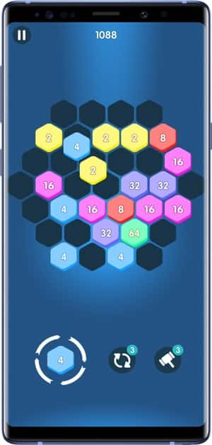 صورة لـ أفضل الألعاب البديلة لـ 2048 ولكنها أكبر وأفضل | 2048-hexagon-min-DzTechs