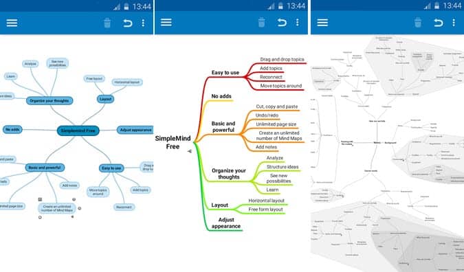 صورة لـ أفضل تطبيقات الخرائط الذهنية لنظام Android للعصف الذهني لأفكارك | Android-mind-mapping-apps-simplemind-min-DzTechs
