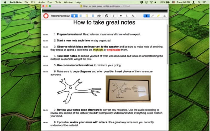 صورة لـ أفضل تطبيقات تسجيل الصوت على الـ Mac | AudioNote-DzTechs