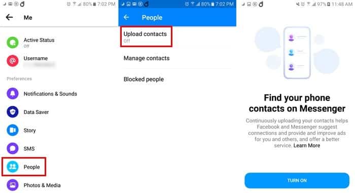 صورة لـ كيفية مزامنة وإلغاء مزامنة جهات الاتصال على Facebook Messenger | Messenger-People-DzTechs