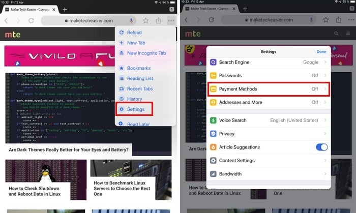 صورة لـ كيفية منع Chrome من حفظ معلومات بطاقتك الائتمانية | Pay-iPad-DzTechs