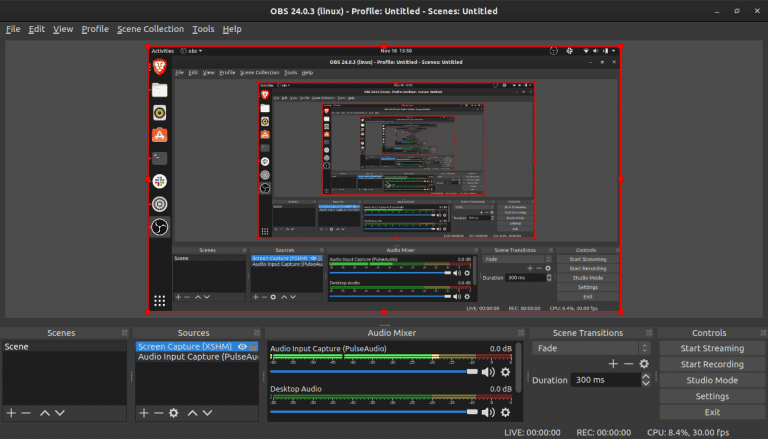 صورة لـ أفضل تطبيقات تسجيل الشاشة لنظام Ubuntu | Screenshot-from-2019-11-16-15-50-09-768x439-min