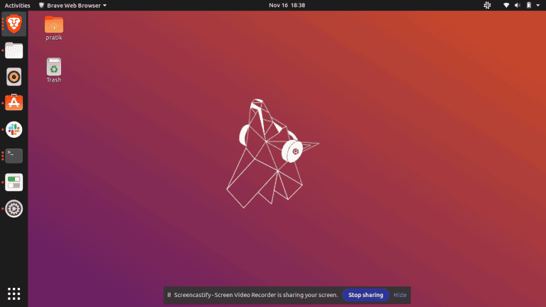 صورة لـ أفضل تطبيقات تسجيل الشاشة لنظام Ubuntu | Screenshot-from-2019-11-16-18-38-32-768x432-min