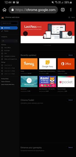 صورة لـ كيفية تثبيت إضافات Chrome لسطح المكتب على نظام Android | chrome-web-store-DzTechs
