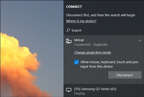 صورة لـ كيفية مشاركة شاشة الكمبيوتر المحمول الخاص بك إلى كمبيوتر آخر | connected-to-mrinal-DzTechs