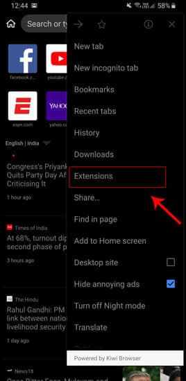 صورة لـ كيفية تثبيت إضافات Chrome لسطح المكتب على نظام Android | extensions-DzTechs