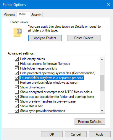 صورة لـ بعض تلميحات مُستكشف الملفات المفيدة في Windows التي يجب عليك مراعاتها | file-explorer-tips-05-separate-processes-DzTechs