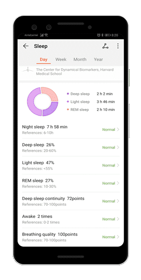 صورة لـ مُقارنة بين Honor Band 4 و Mi Band 3 – أيهما يحتوي على أفضل المميزات؟ | huawei-sleep2-min-DzTechs