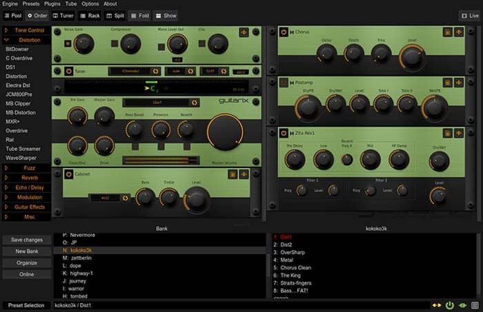 صورة لـ 7 من أفضل تطبيقات نظام Linux الأساسية لعازفي الجيتار | linux-apps-for-guitarists-guitarix-DzTechs