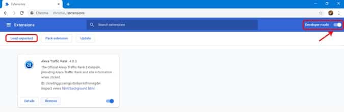 صورة لـ كيفية طباعة رسائل البريد الإلكتروني من Gmail دون خيارات الرأس | load-unpacked-min-DzTechs