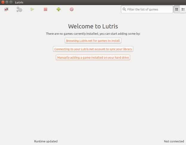 صورة لـ إدارة مكتبة ألعاب Linux الخاصة بك باستخدام Lutris | lutris-firstrun-DzTechs