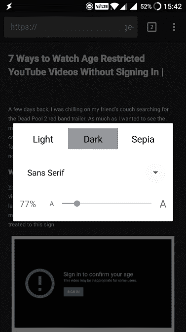 صورة لـ 12 من أفضل أعلام Chrome لنظام Android ولماذا تحتاج إليها | reader-mode-heuristics-DzTechs