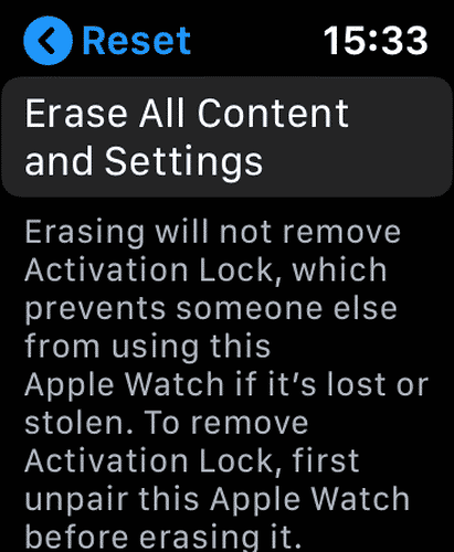 صورة لـ كيفية إلغاء الإقتران واستعادة بيانات Apple Watch الخاصة بك | Apple-Watch-Unpair-erase-all-contents-and-settings-min-DzTechs