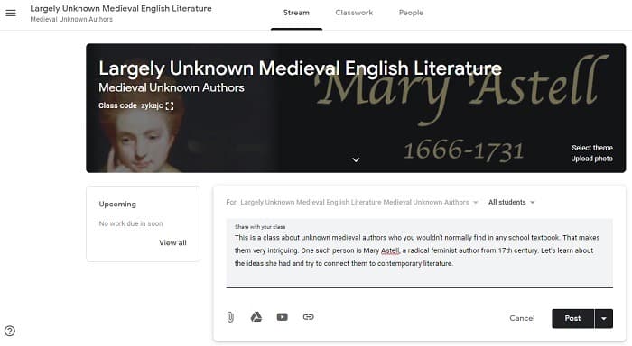 صورة لـ برنامج Google Classroom التعليمي: مُقدمة شاملة | Class-description-Google-classroom-min-DzTechs