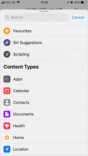 صورة لـ كيفية إنشاء اختصارات Siri على iPhone و iPad | Iphone-Siri-Shortcut-search-actions-min-DzTechs