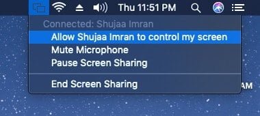 صورة لـ كيفية مشاركة شاشة جهاز Mac الخاص بك باستخدام iMessage | Mac-Screen-Sharing-Control-Screen-Approval-min-DzTechs