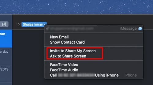 صورة لـ كيفية مشاركة شاشة جهاز Mac الخاص بك باستخدام iMessage | Mac-Screen-Sharing-Share-min-DzTechs