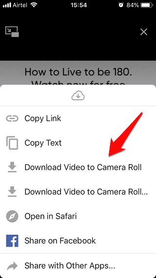 صورة لـ 5 طرق لتنزيل مقاطع فيديو Facebook في معرض الكاميرا على iPhone / iPad | Save-Facebook-Videos-to-Camera-Roll-on-iPhone-10-min-DzTechs