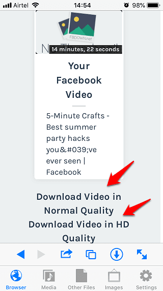 صورة لـ 5 طرق لتنزيل مقاطع فيديو Facebook في معرض الكاميرا على iPhone / iPad | Save-Facebook-Videos-to-Camera-Roll-on-iPhone-4-min-DzTechs