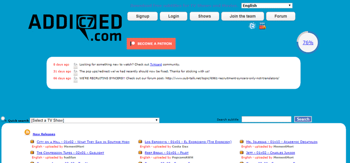 صورة لـ أفضل مواقع تحميل الترجمات لأفلامك وللمسلسلات التلفزيونية | addic7ed-subtitles-min-DzTechs