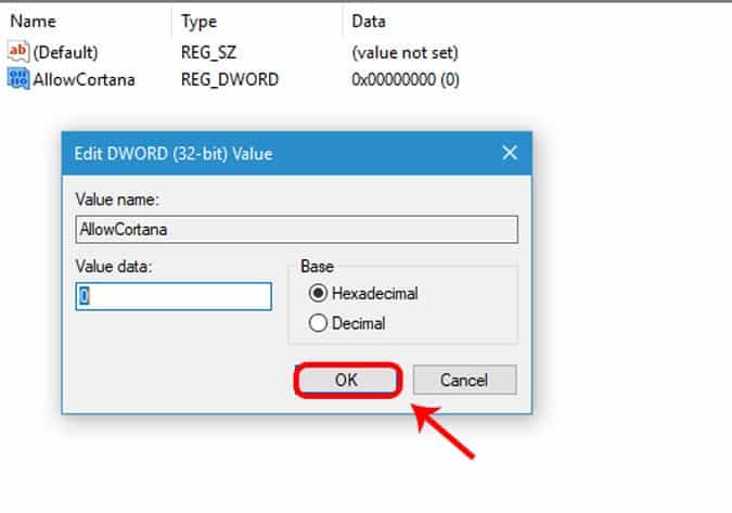 صورة لـ كيفية جعل نظام Windows 10 أسرع في 9 خطوات بسيطة | allow-cortana-value-min-DzTechs