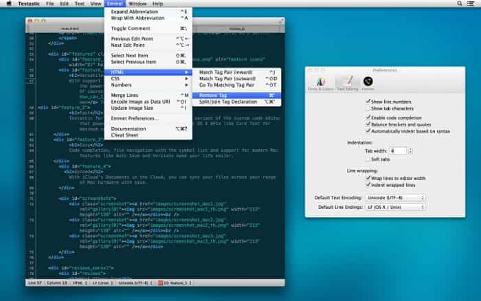صورة لـ أفضل تطبيقات تحرير الأكواد والتعليمات البرمجية لنظام التشغيل Mac | best-code-editor-apps-mac-textastic-min-DzTechs