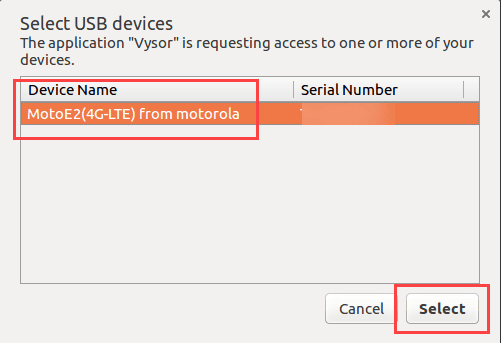 صورة لـ كيفية عرض شاشة Android على جهاز كمبيوتر يعمل بنظام Linux | cast-Android-screen-to-linux-select-device-min-DzTechs