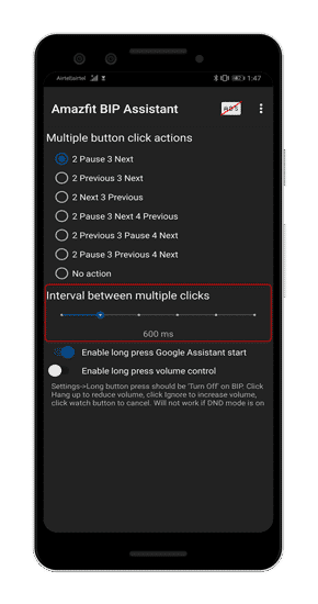 صورة لـ كيفية التحكم في الكاميرا ومشغل الموسيقى مع Amazfit Bip | click-interval-min-DzTechs