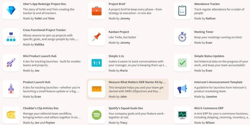 صورة لـ Coda: تطبيق يغير الطريقة التي ننظر بها إلى المستندات | coda-app-templates-2-min-DzTechs