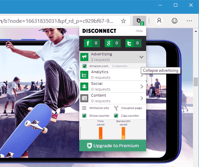 صورة لـ 25+ من أفضل إضافات Microsoft Edge المستوحاة من Chrome | disconnect-min-DzTechs