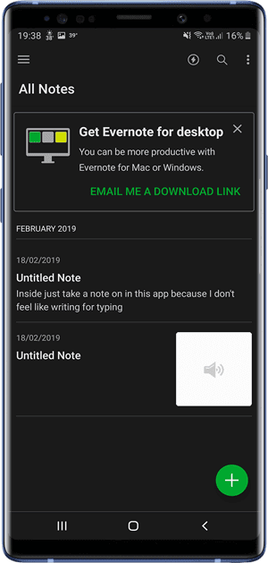 صورة لـ مجموعة تطبيقات Android التي تحتوي على الوضع المظلم (+20 تطبيق) | evernote-min-DzTechs