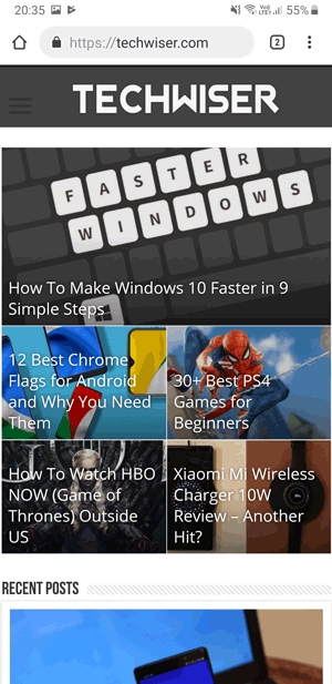 صورة لـ متصفح Chrome على Android يدعم الوضع المظلم | ezgif.com-gif-maker-7-DzTechs