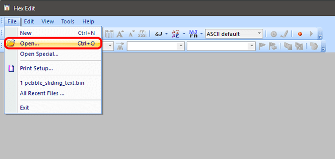 صورة لـ كيفية إضافة وجوه ساعة مخصصة على Amazfit Bip | hex-editor-open-min-DzTechs