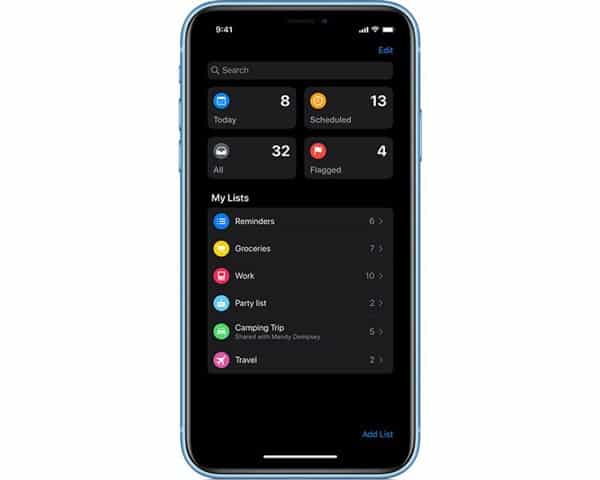 صورة لـ نظام التشغيل iOS 13 : كل ما تحتاج إلى معرفته عن هذا النظام | iOS-13-Reminders-App-min-DzTechs
