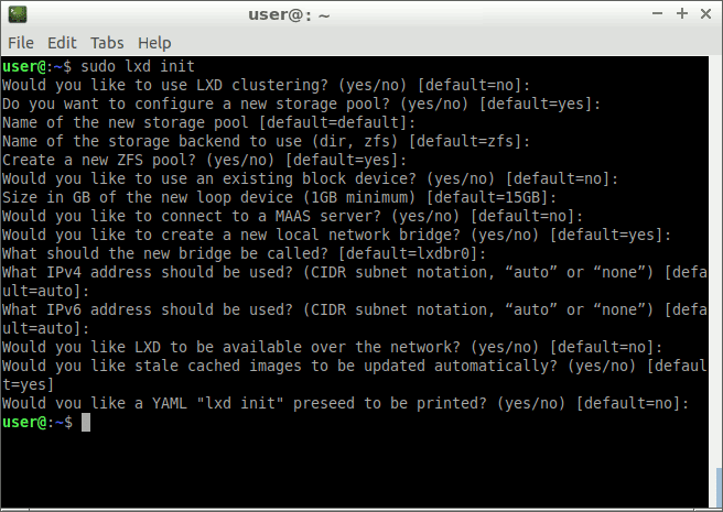 صورة لـ مقدمة تفصيلية عن حاويات LXD على Ubuntu | lxd-init-questions-min-DzTechs