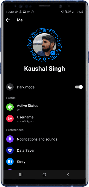 صورة لـ مجموعة تطبيقات Android التي تحتوي على الوضع المظلم (+20 تطبيق) | messenger-min-DzTechs