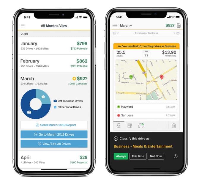 صورة لـ أفضل تطبيقات حساب وتتبع عدد الكيلومترات المقطوعة لنظام Android أو iOS | mileiq-min-DzTechs