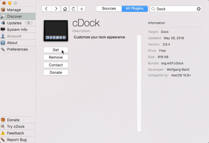 صورة لـ استخدام mySIMBL لتخصيص نظام macOS بشكل عميق | mysimbl-get-button-e1559966053405-min-DzTechs