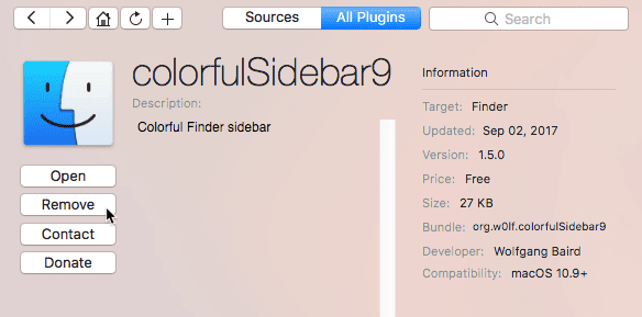 صورة لـ استخدام mySIMBL لتخصيص نظام macOS بشكل عميق | mysimbl-remove-plugin-min-DzTechs