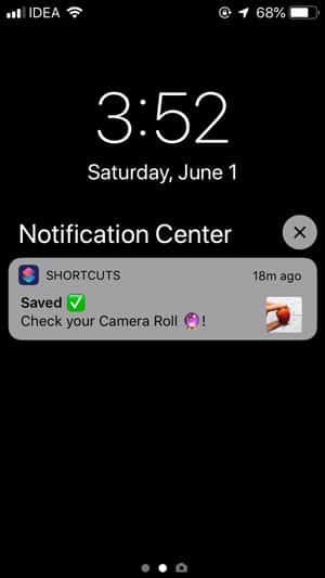 صورة لـ 5 طرق لتنزيل مقاطع فيديو Facebook في معرض الكاميرا على iPhone / iPad | notification-min-DzTechs
