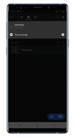 صورة لـ كيفية وقف المزامنة السحابية في Lightroom على الكمبيوتر والهاتف | paused-sync-min-DzTechs