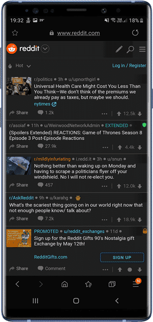صورة لـ مجموعة تطبيقات Android التي تحتوي على الوضع المظلم (+20 تطبيق) | samsung-internet-1-min-DzTechs