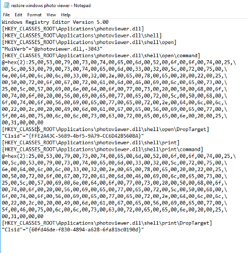 صورة لـ كيفية تعيين Windows Photo Viewer كتطبيق افتراضي في Windows 10 | set-windows-photo-viewer-default-windows-10-reg-file-notepad-min-DzTechs