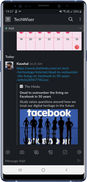صورة لـ مجموعة تطبيقات Android التي تحتوي على الوضع المظلم (+20 تطبيق) | slack-min-DzTechs