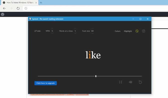 صورة لـ 25+ من أفضل إضافات Microsoft Edge المستوحاة من Chrome | spreed-reader-min-DzTechs