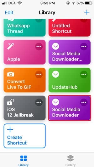 صورة لـ 5 طرق لتنزيل مقاطع فيديو Facebook في معرض الكاميرا على iPhone / iPad | tap-shortcut-min-DzTechs